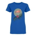 thumbnail image 1 of Flamingo Tropical Graphic Shaped T-Shirt Women -Image by Shutterstock, Female Small, 1 of 2