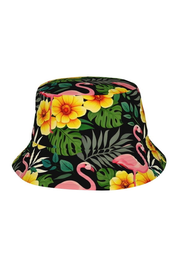 Flamingo Tropical Pattern Fisherman's Hat Casual and Breathable Sun Hat for Men and Women