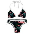 thumbnail image 1 of Flamingo Tropical Rainforest Chic One-Piece Swimsuits Bikini Set: Detachable Sponge, Adjustable Strap, Two-Pack, for Pools and Beaches, 1 of 6