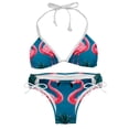 thumbnail image 1 of Flamingo Tropical Rainforest Detachable Sponge Adjustable Strap Bikini Set Two-Pack, Beach & Pool Scenes, Bikinis Swim Suits, 1 of 6