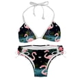 thumbnail image 1 of Flamingo Tropical Rainforest Detachable Sponge Adjustable Strap Bikini Set Two-Pack, Ideal for Beach and Pool Parties, 1 of 6