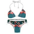 thumbnail image 1 of Flamingo Tropical Rainforest Detachable Sponge Adjustable Strap Bikini Set, Two-Pack Swim Suits for Versatile Swim Wear Looks, 1 of 6