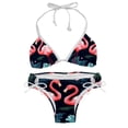 thumbnail image 1 of Flamingo Tropical Rainforest Detachable Sponge Adjustable Strap Bikini Set Two-Pack Swim Suits for WomenToolStrip with applicable scenes, 1 of 6