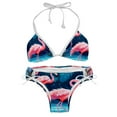 thumbnail image 1 of Flamingo Tropical Rainforest Detachable Sponge Adjustable Strap Bikini Set Two-Pack Swimsuit for Women, 1 of 6