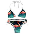thumbnail image 1 of Flamingo Tropical Rainforest Detachable Sponge Adjustable Strap Bikini Set Two-Pack - Swimwear for Two, Beach Vacation Essentials!, 1 of 6