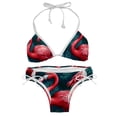 thumbnail image 1 of Flamingo Tropical Rainforest Swim Wear Detachable Sponge Adjustable Strap Bikini Set Two-Pack for Multiple Scenes, 1 of 1