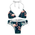 thumbnail image 1 of Flamingo Tropical Rainforest Swim Wear Detachable Sponge Adjustable Strap Bikini Set Two-Pack for Multiple Scenes, 1 of 1