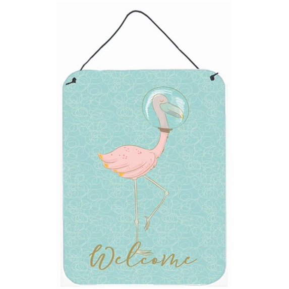 Flamingo Underwater Welcome Wall or Door Hanging Prints 8 x 12 in.