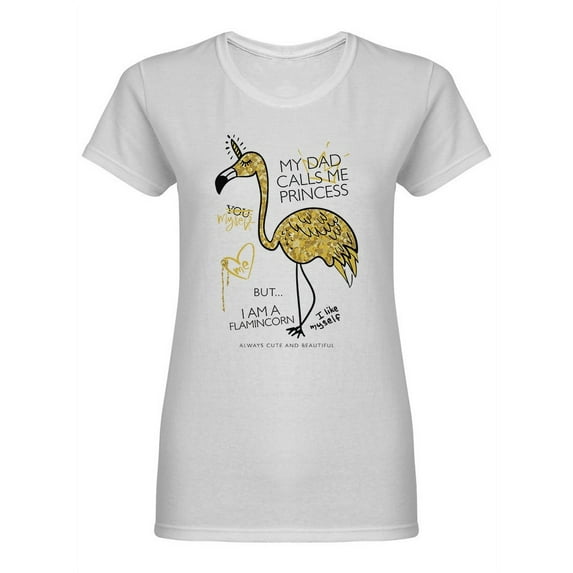 Flamingo Unicorn Yellow Design Shaped T-Shirt Women -Image by Shutterstock, Female x-Large