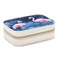 thumbnail image 1 of Flamingo Velvet Portable Jewelry Stand with Removable Compartment - Organizer Box, Necklace Holder, Jewelry Display - Gift, 1 of 7