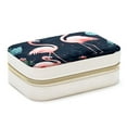 thumbnail image 1 of Flamingo Velvet Portable Storage Box with Removable Compartment - a Stylish Decorative Box, Bracelet Holder, and Jewelry Stand - Gift, 1 of 7