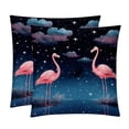 thumbnail image 1 of Flamingo Velvet Throw Pillow Covers Set of 2 | Unique Patterns in 16x16, 18x18, 20x20 Inches |for Home Decor and Gifts | Includes Pillow Inserts | Throw Pillow Inserts Included, 1 of 6