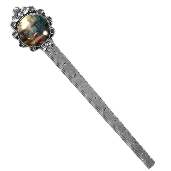 Flamingo Vintage Silver Lace-Edged Bookmark: Gift for Readers and Book Lovers