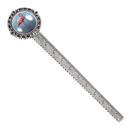 Flamingo Vintage Silver Lace-Edged Bookmark - Gift for Readers and Book Lovers