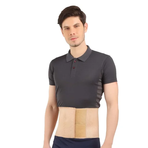 Flamingo Waist Trimmer Trim Inches Boost Workout Comfortable Elastic Unisex Beige Medium