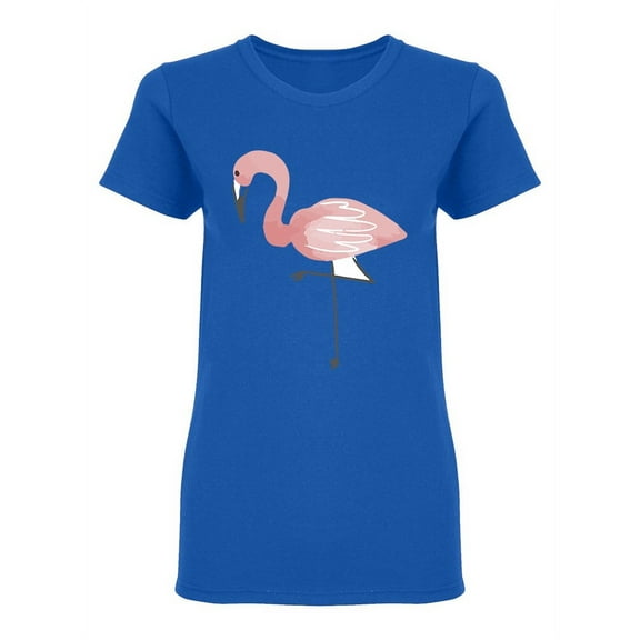 Flamingo Watercolor Style Shaped T-Shirt Women -Image by Shutterstock, Female x-Large