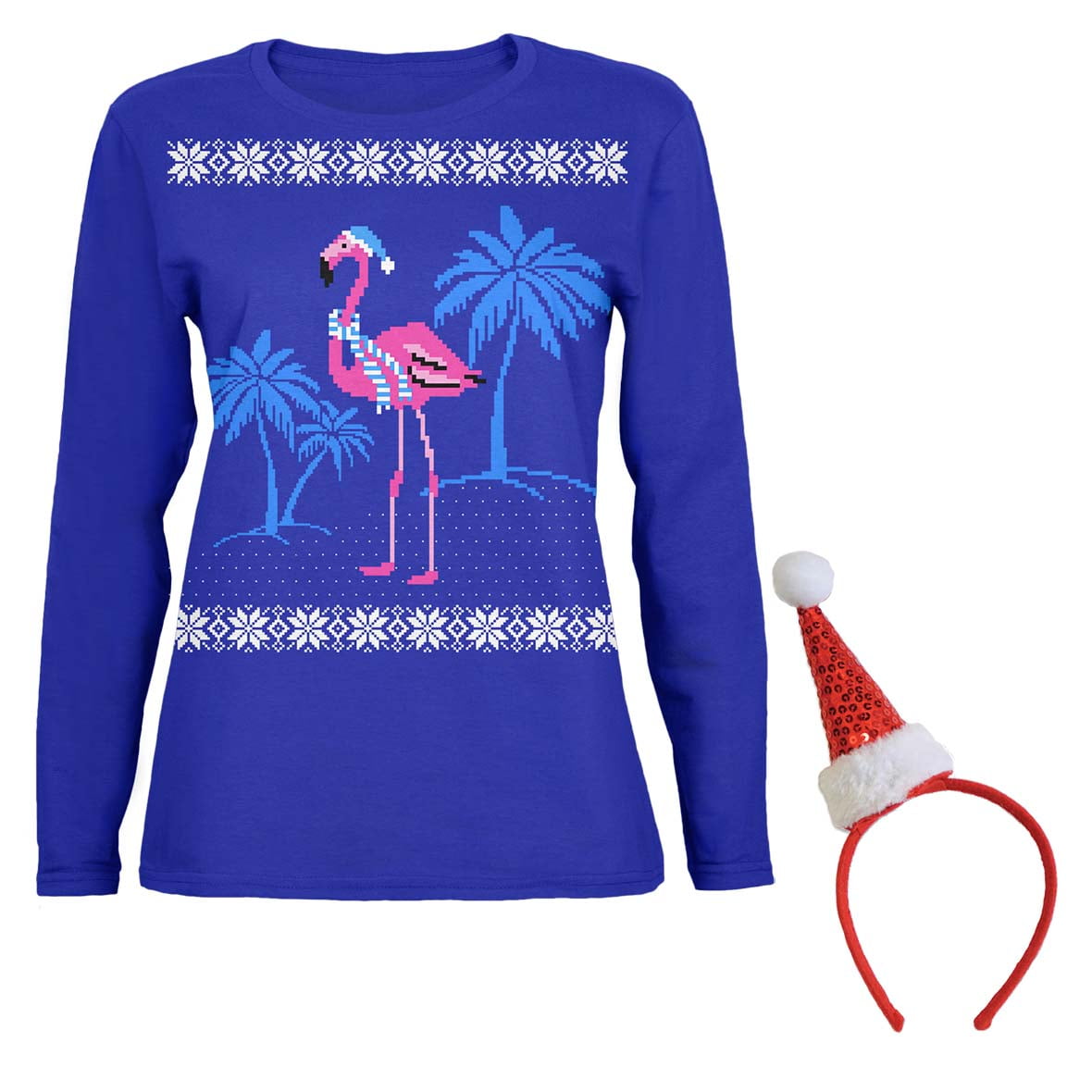 flamingo christmas sweater walmart