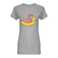 thumbnail image 1 of Flamingo With Duck Shaped T-Shirt Women -Image by Shutterstock, Female XX-Large, 1 of 2