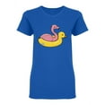 thumbnail image 1 of Flamingo With Duck Shaped T-Shirt Women -Image by Shutterstock, Female XX-Large, 1 of 2
