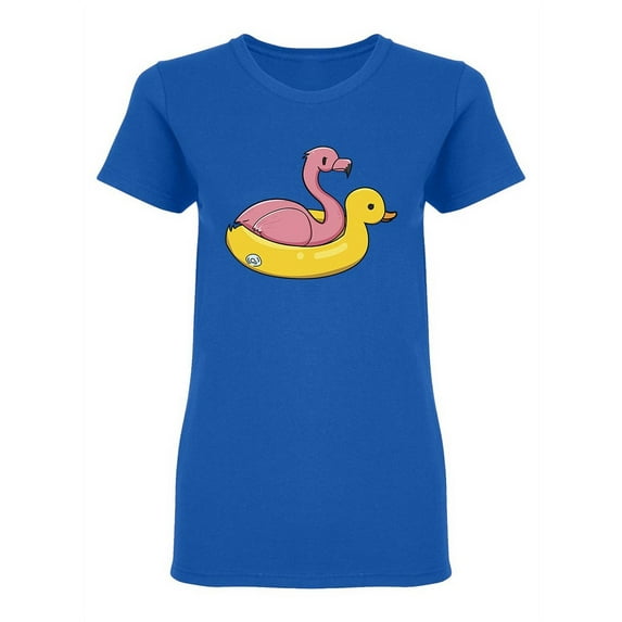 Flamingo With Duck Shaped T-Shirt Women -Image by Shutterstock, Female XX-Large