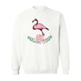 thumbnail image 1 of Flamingo With Flowers Sweatshirt Women -SPIdeals Designs, Female Small, 1 of 4