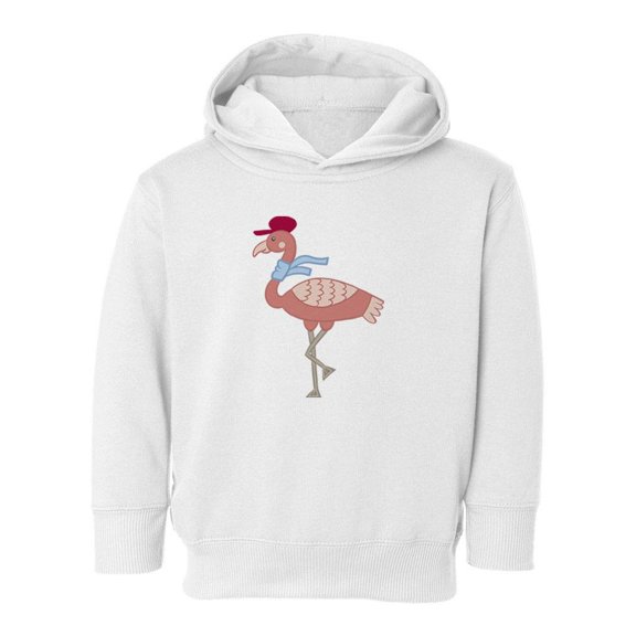 Flamingo With Hat And Scarf Hoodie Toddler -Image by Shutterstock,  4 Toddler