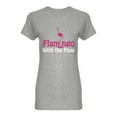 thumbnail image 1 of Flamingo With The Flow Shaped T-Shirt Women -Image by Shutterstock, Female Small, 1 of 2