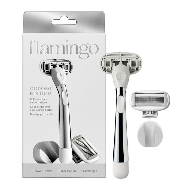 Flamingo Women's 5Blade Razor 1 Razor Handle and 2 Razor Blade