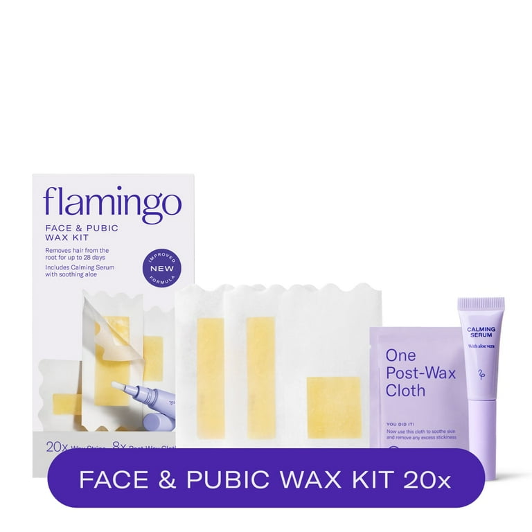 Flamingo Women's Face Wax Kit, 20ct - Gel Hair Remover, Lip and