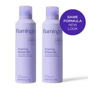 Flamingo Women's Foaming Shaving Gel with Aloe Vera, 6.7 oz, 2 Count