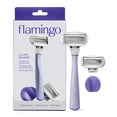 thumbnail image 1 of Flamingo Women's Razor Shaving Set with Razor Handle and 5-Blade Razor Cartridges, Lilac, 4 Piece, 1 of 10