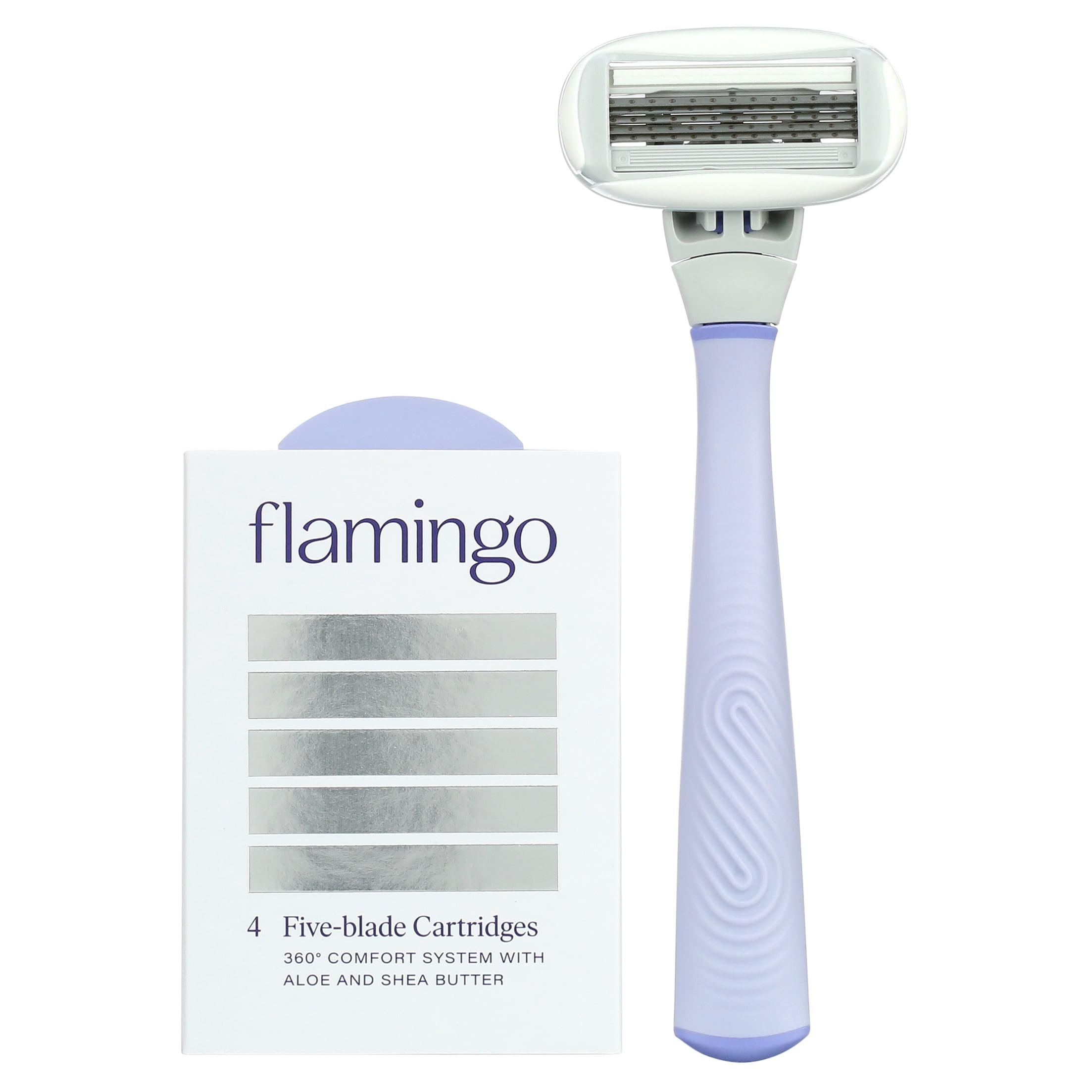 Flamingo Women's Razor Value Pack 1 Lilac Razor Handle + 5 Razor Blade