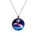 thumbnail image 1 of Flamingo Women's Round Glass Pendant Necklace, 1 of 5