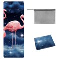 thumbnail image 1 of Flamingo Yoga Blanket with Storage Bag, 72.8"x26.8", Suitable for Yoga, Pilates, Fitness, Gym Towels, Yoga Mat Towel, Yoga Towel, 1 of 6