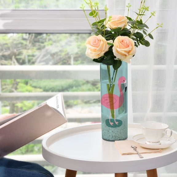 Flamingo in Blue Vases for Flowers Modern Decorative Vase Home Decor for Bedroom Kitchen Living Room Centerpieces