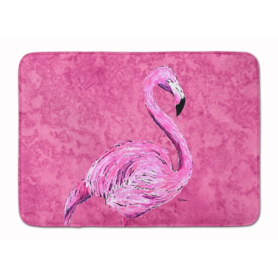 Flamingo on Pink Machine Washable Memory Foam Mat