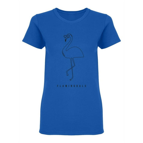 Flamingoals Slogan Shaped T-Shirt Women -Image by Shutterstock, Female Large