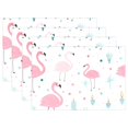 Flamingoes Candle Spots Leaves 12×18 inch Placemats Heat Resistant