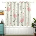 thumbnail image 1 of Flamingoes Full 54×55 Inch Black Out Curtains 2 Packs Aesthetic for Bedroom Living Room Sliding Glass Doors Kitchen Windows, 1 of 5