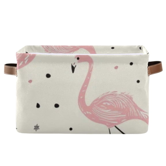 Flamingoes Full Storage Bins Baskets With Handles Storage Box Clothes Organizer Organization Toys