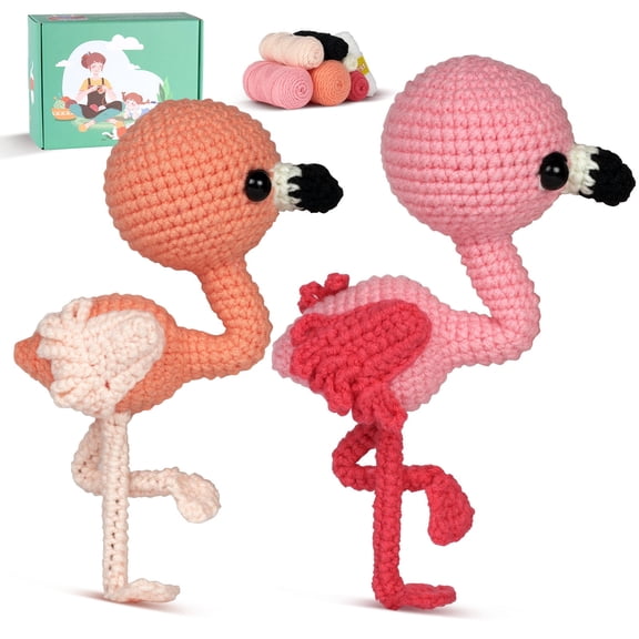 Wizardi Amigurumi DIY Crochet Kit - Flamingos F07N8-M205