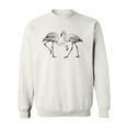 thumbnail image 1 of Flamingos Drawing Sweatshirt Women -Image by Shutterstock, Female Small, 1 of 4