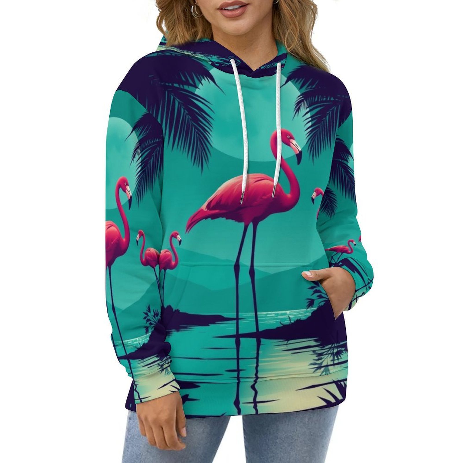 Covisoty Women's Fleece Hoodie with Scarf Soft Cotton Oversized