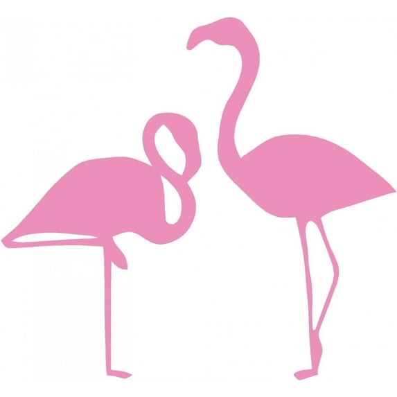 Flamingos Picture Art - Living Room - Peel & Stick Sticker - Vinyl Wall Decal - 20x20"
