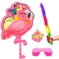 thumbnail image 1 of 4 In 1 Flamingo Piñata, 23'' Hawaiian Piñatas Bundle, Tropical Hawaiian Party Decor Stick etc Flamingo Party Pinata for Flamingo Party Favor Bag Fillers Decorations, 1 of 7