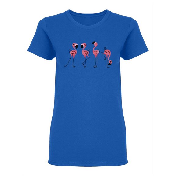 Flamingos Set Shaped T-Shirt Women -Image by Shutterstock, Female Large