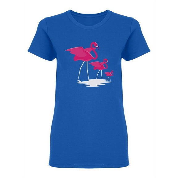 Flamingos Shaped T-Shirt Women -Image by Shutterstock, Female Large