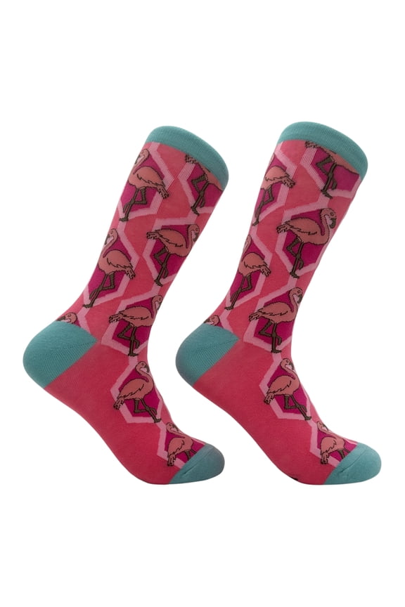 Flamingos Socks Funny Sarcastic Flamingo Graphic Novelty Footwear for Ladies