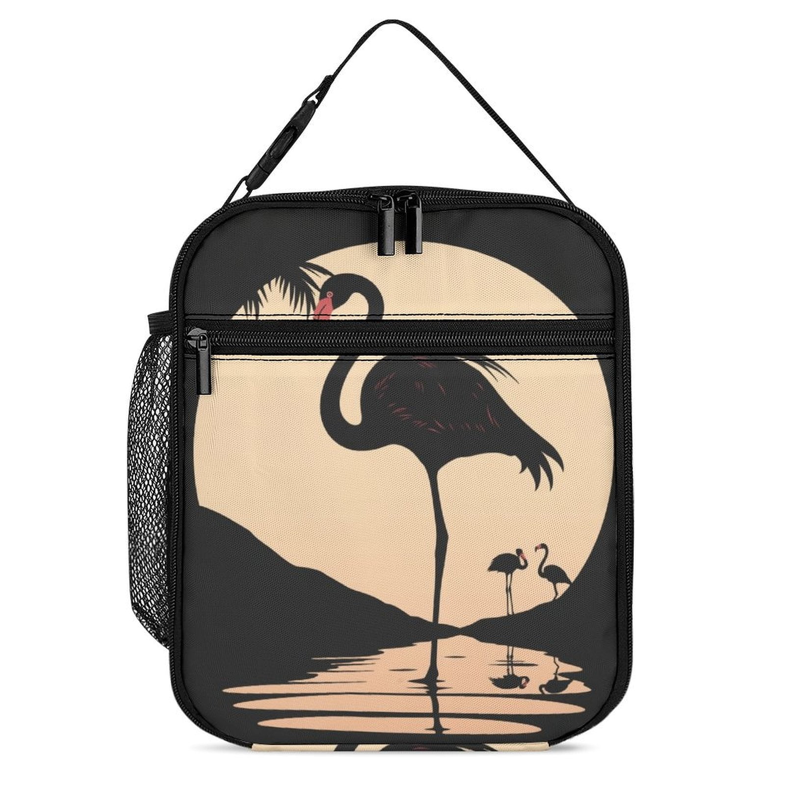 Flamingos Sunset Silhouettes Lunch Box Food Bag for Work Office Outdoor ...