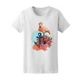 thumbnail image 1 of Flamingos Tropical Anchor T-Shirt Women -Image by Shutterstock, Female Medium, 1 of 2